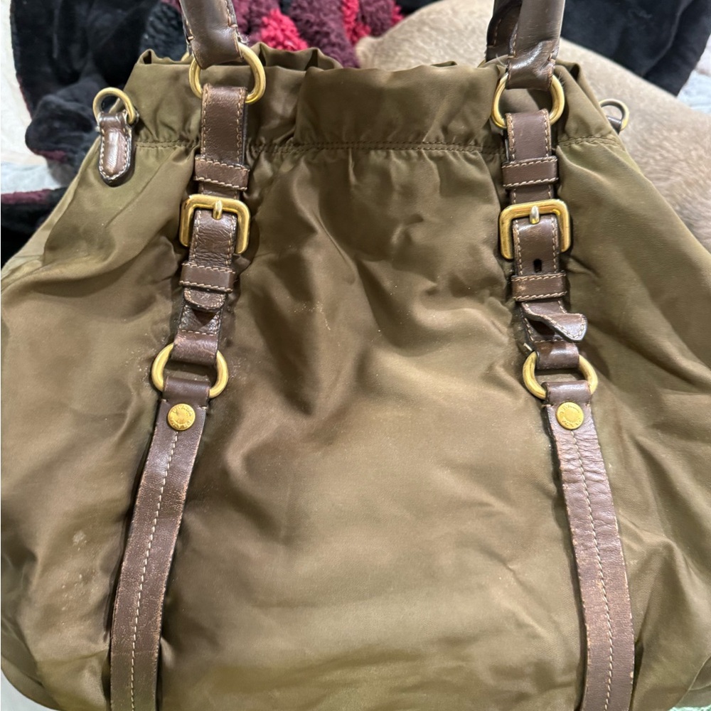 Prada Olive Brown Shoulder Bag
